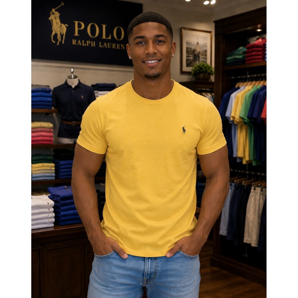 Polo Ralph Lauren Mens Winter Yellow Cotton Crewneck T-Shirt 3XB 710/671615022